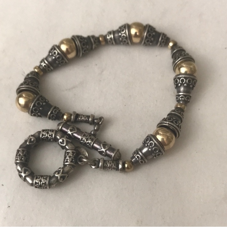 14k Gold & Sterling Silver Zanfeld Beads Bracelet